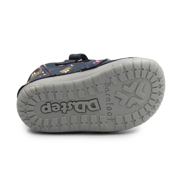 Buty Na Wiosnę Dla Chłopczyka Koparka Barefoot DD STEP S070-52480B Royal Blue