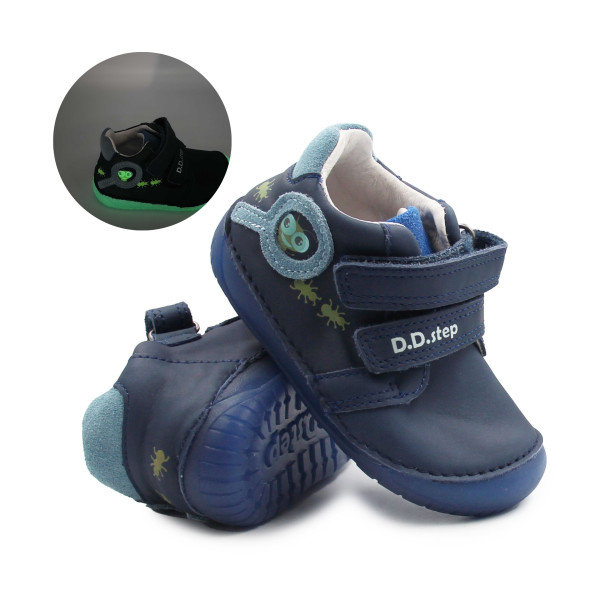 Półbuty Dla Chłopczyka na Wiosnę Barefoot DD STEP S070-52576 Bermuda Blue