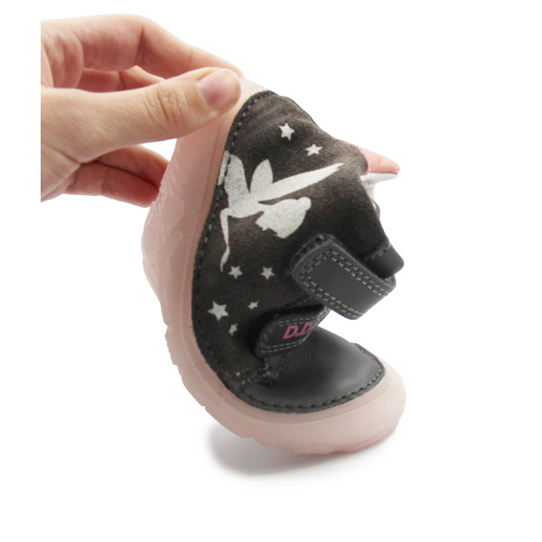Półbuty Dla Dziewczynek Na Wiosnę Świecące w Ciemności Wróżki DD STEP S073-52165AM Dark Grey