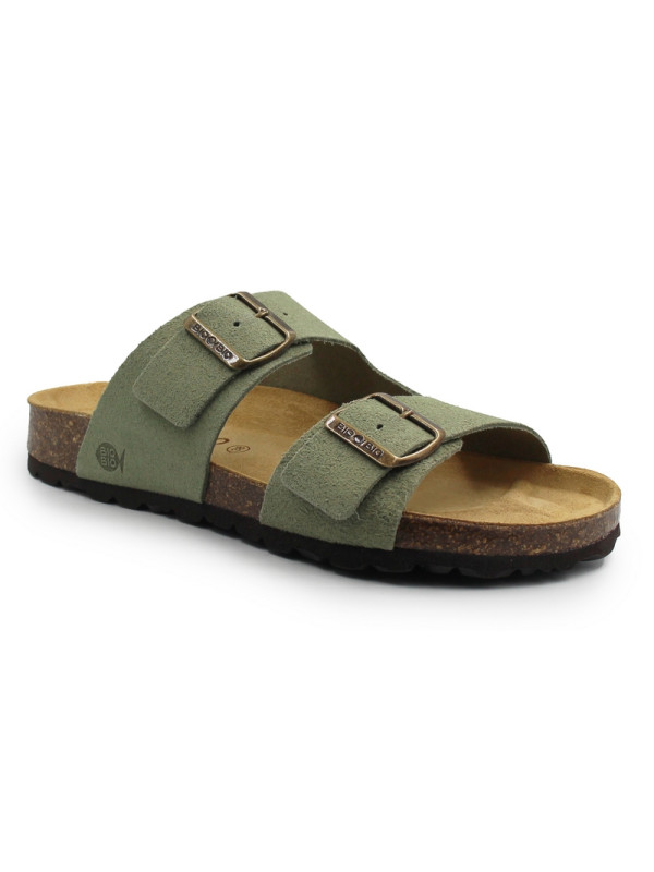 Klapki dla kobiet na lato do pracy BIO 780483-53 CAILIN SUEDE rosmarino