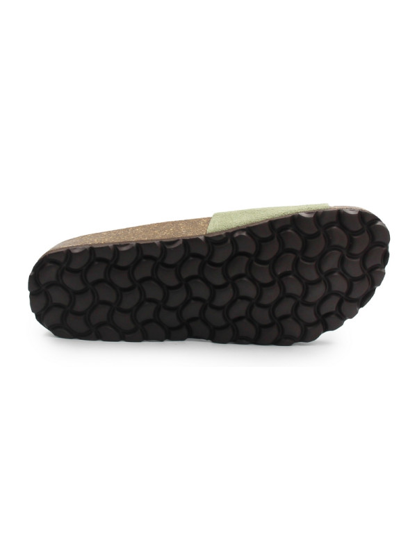 Klapki damskie na lato skóra naturalna BIO 780493-10 CELIA SUEDE rosmarino