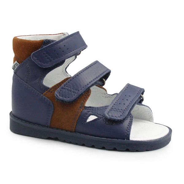 Sandały dla chłopca z wysokim zapiętkiem do szkoły i przedszkola Bartek 81804-026