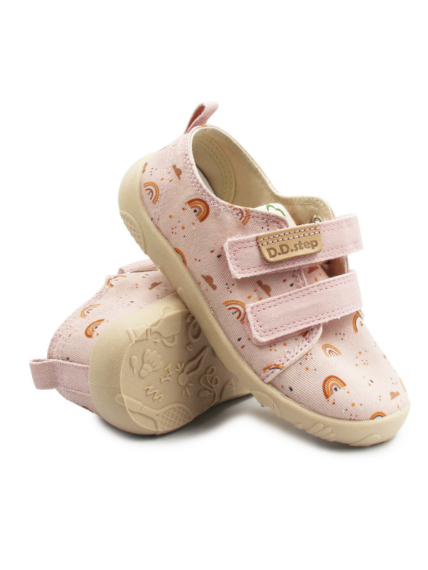 Trampki Dla Dziewczynki Różowe Barefoot DD STEP C086-61515M Baby Pink