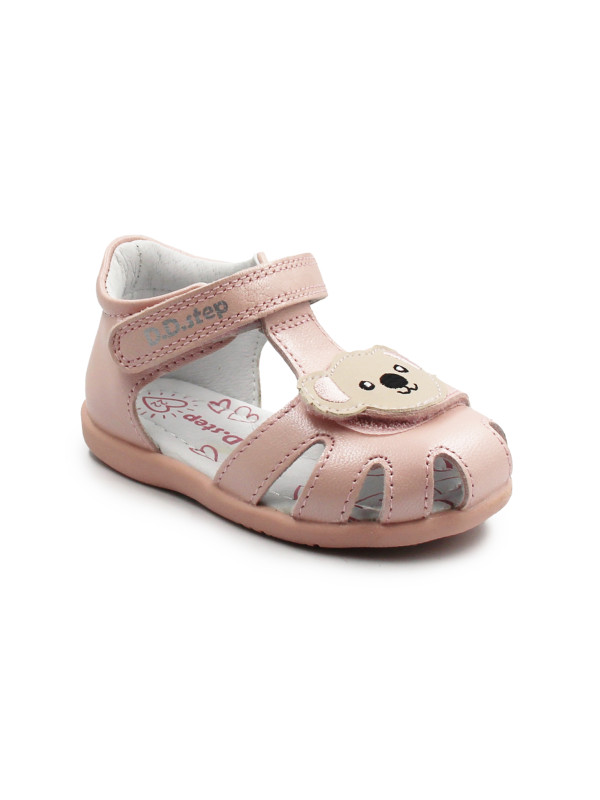 Różowe Sandałki Dla Dziewczynek ze Zwierzątkiem DD STEP G075-61516D Baby Pink