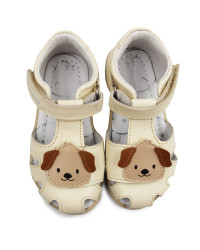 Sandałki Dziecięce Na Lato z Pieskiem DD STEP G075-61516B Cream