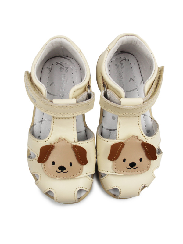 Sandałki Dziecięce Na Lato z Pieskiem DD STEP G075-61516B Cream
