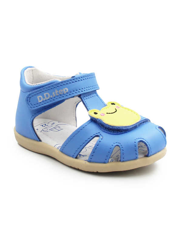 Sandałki Dla Chłopczyka Niebieskie z Żabą DD STEP G075-61516 Marine