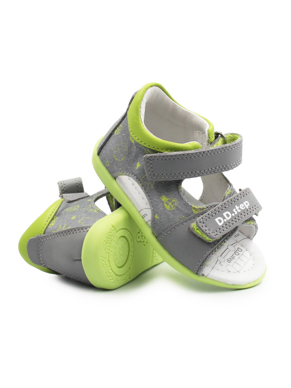 Sandały Dla Chłopca na Lato Szare Zielone DD STEP G075-61722 Dove Grey