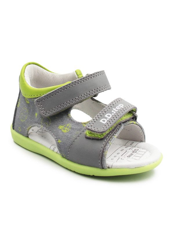 Sandały Dla Chłopca na Lato Szare Zielone DD STEP G075-61722 Dove Grey