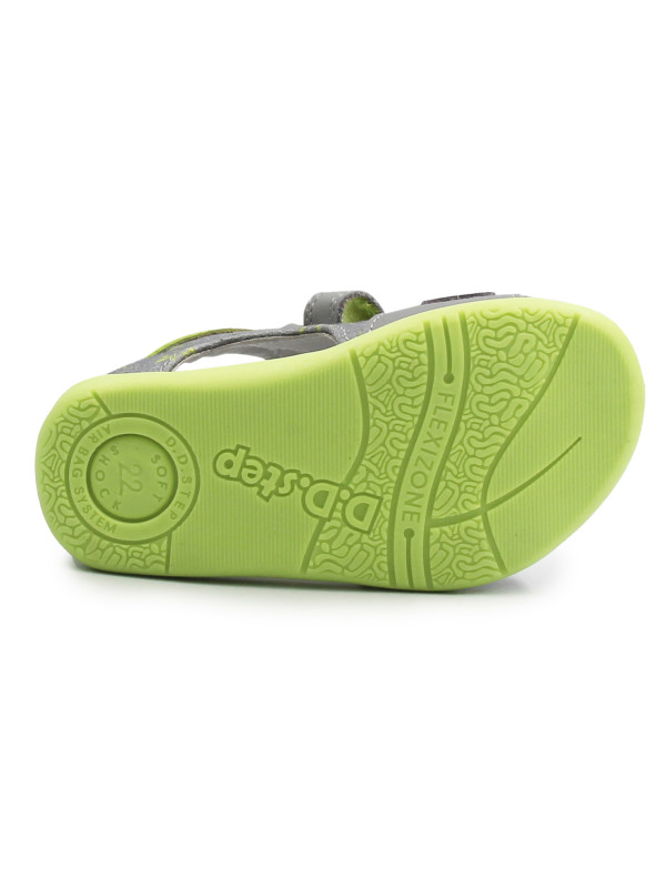Sandały Dla Chłopca na Lato Szare Zielone DD STEP G075-61722 Dove Grey