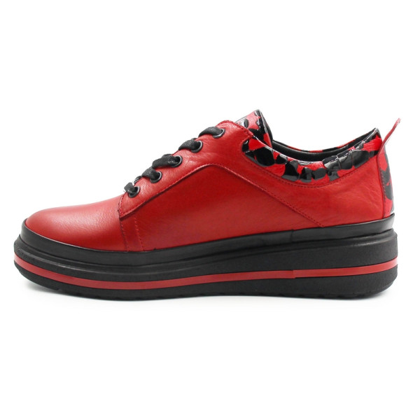 Damskie Buty Na Jesień Czerwone Manitu Damen 850042-04 Rot