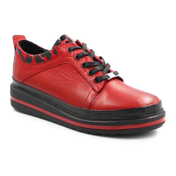 Damskie Buty Na Wiosnę Czerwone Manitu Damen 850042-04 Rot