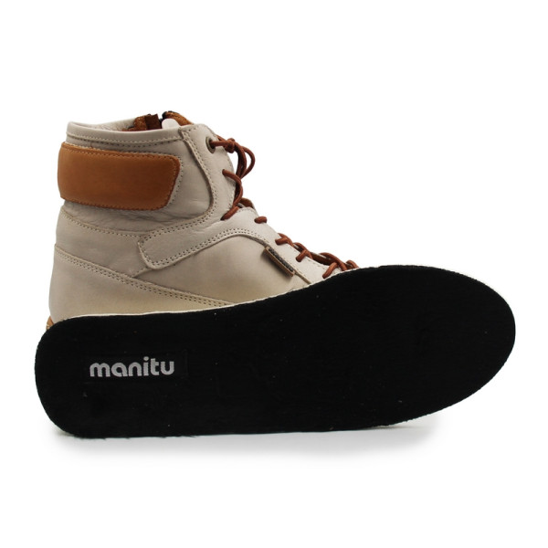 Trzewiki damskie ocieplanę na zimę Manitu 990354-09 grau
