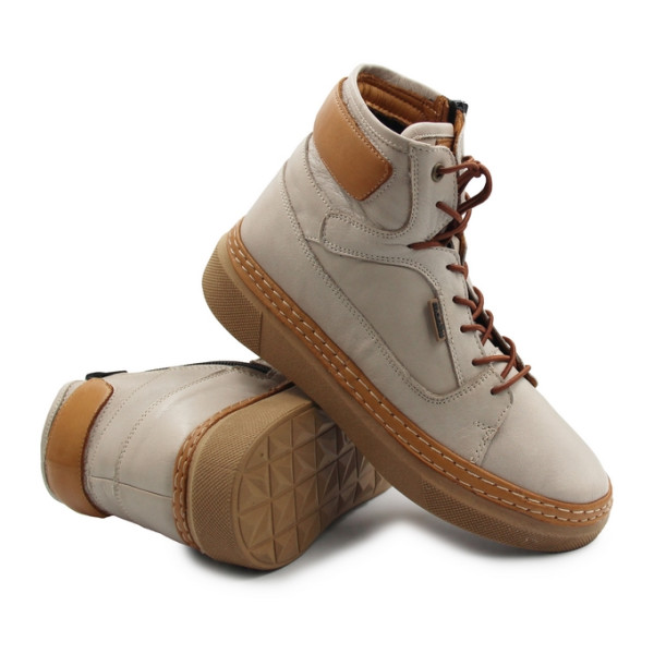 Trzewiki damskie ocieplanę na zimę Manitu 990354-09 grau