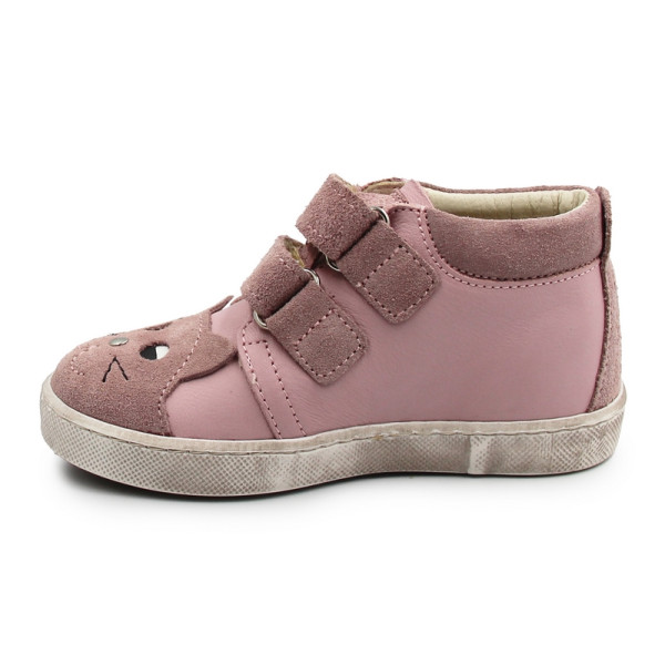 Buty na wiosnę dla dziewczynek z kotkiem Ameko Kiti-High-Różowy