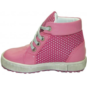 Różowe Dziewczęce Trzewiki na Jesień Sznurowane Emel E 2601B-1 II gatunek