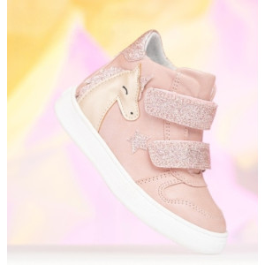 Brokatowe buciki dla dziewczynek na wiosnę jednorożec Wojtyłko 1T26080