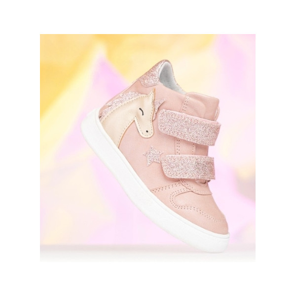 Brokatowe buciki dla dziewczynek na wiosnę jednorożec Wojtyłko 1T26080