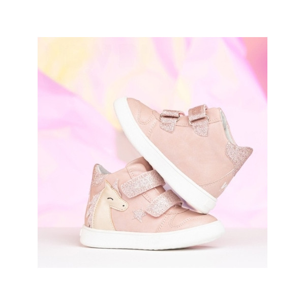 Brokatowe buciki dla dziewczynek na wiosnę jednorożec Wojtyłko 1T26080