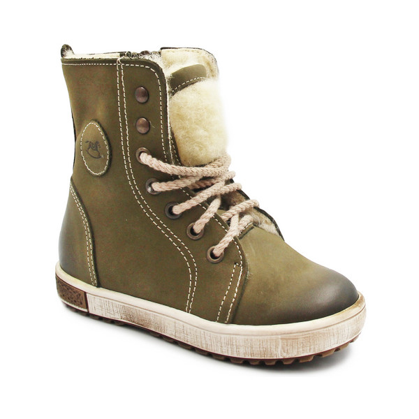 Kozaki dla chłopca na zimę ocieplane wełną Emel e 2651-7