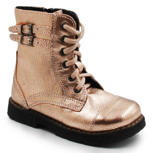 Złote kozaczki dla dziewczynek na zimę Emel EY2605-3