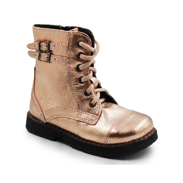 Złote kozaczki dla dziewczynek na zimę Emel EY2605-3