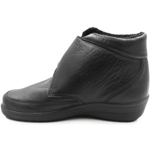 Skórzane buty damskie ocieplane na zimę Comfortabel 990223-01 czarne