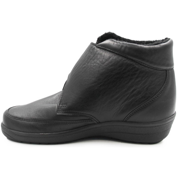 Skórzane buty damskie ocieplane na zimę Comfortabel 990223-01 czarne