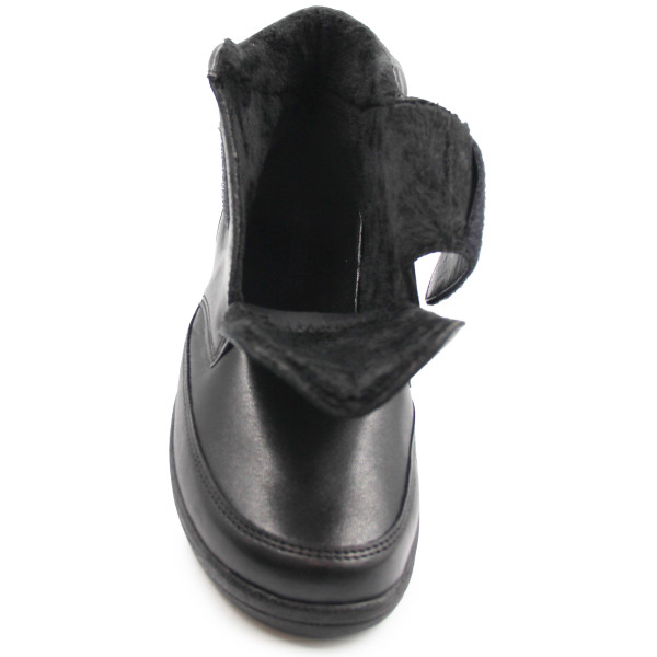 Skórzane buty damskie ocieplane na zimę Comfortabel 990223-01 czarne