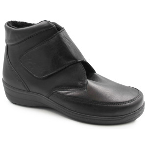 Skórzane buty damskie ocieplane na zimę Comfortabel 990223-01 czarne