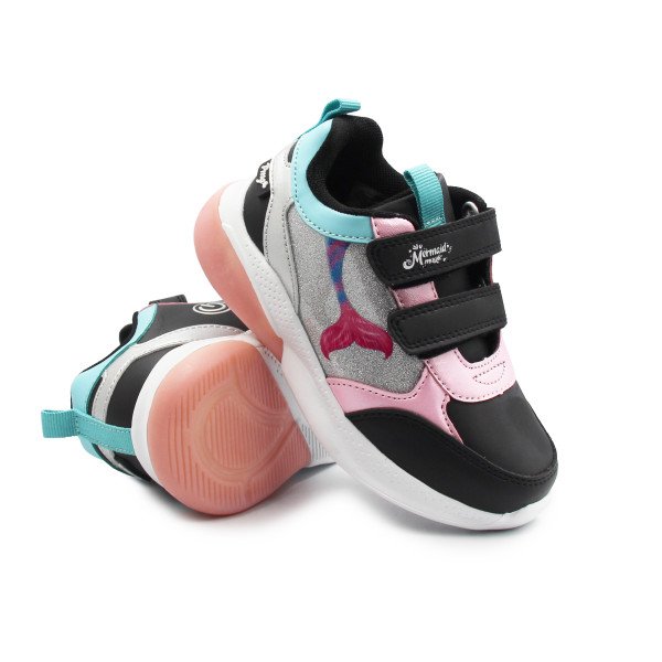 Półbuty Dziewczęce Na Wiosnę Świecące LED Syrenki Primigi 8988500 Mermaid Magic