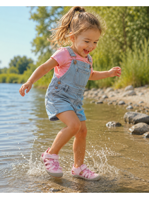 Różowe Sandały Dla Dziewczynek na Lato Do Wody Basenowe DD STEP G065-61146CM Baby Pink