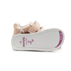 Buciki Dla Dziewczynki Na Jesień Barefoot DD STEP S070-52656T Baby Pink