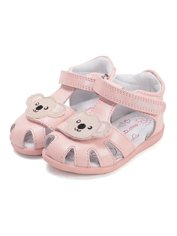 Różowe Sandałki Dla Dziewczynek ze Zwierzątkiem DD STEP G075-61516D Baby Pink