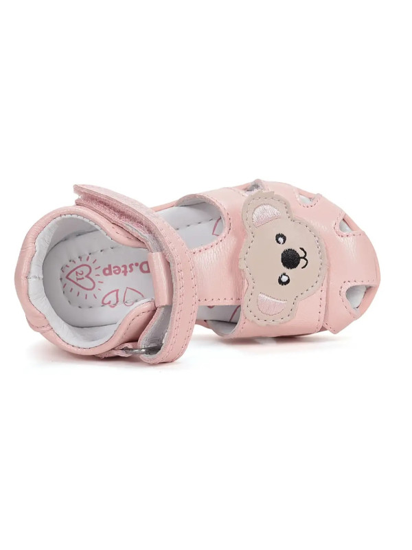 Różowe Sandałki Dla Dziewczynek ze Zwierzątkiem DD STEP G075-61516D Baby Pink