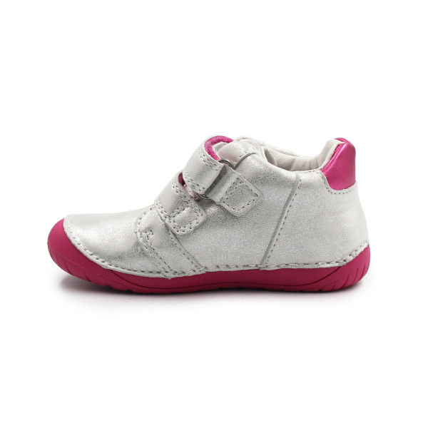 Dziewczęce Buty Na Wiosnę Barefoot Błyszczące DD STEP S070-52656BT White