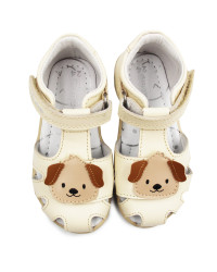 Sandałki Dziecięce Na Lato z Pieskiem DD STEP G075-61516B Cream
