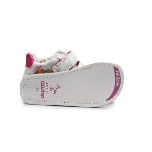 Dziewczęce Buty Na Wiosnę Barefoot Błyszczące DD STEP S070-52656BT White