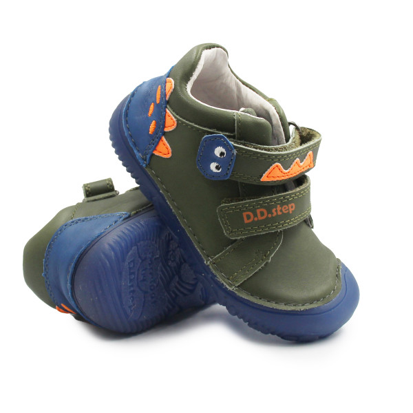 Buty Dziecięce Na Wiosnę Dla Chłopczyka Podeszwa Barefoot Świecące w Ciemności DD STEP S073-52875AZ Khaki