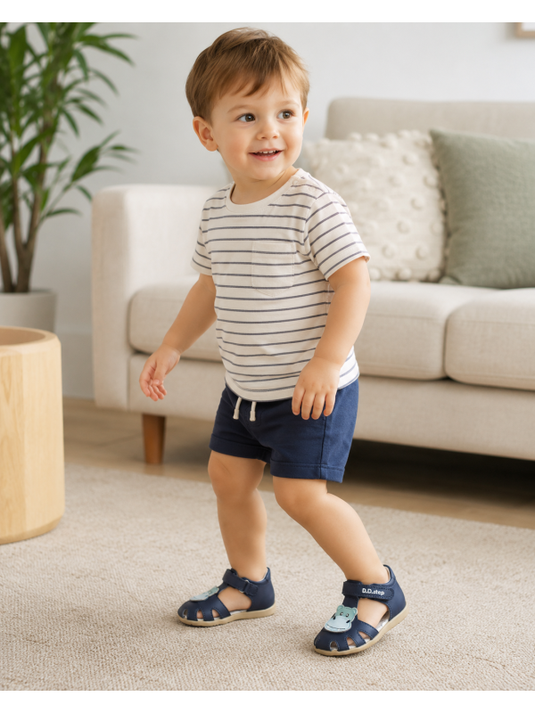 Półsandały Chłopięce Na Lato Granatowe DD STEP G075-61516A Royal Blue