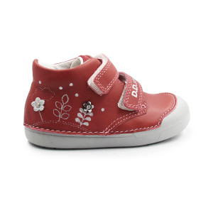 Buty Dziewczęce Na Wiosnę Na Rzep w Kwiatuszki DD STEP S066-52842BT Raspberry