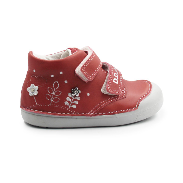 Buty Dziewczęce Na Jesień Na Rzep w Kwiatuszki DD STEP S066-52842BT Raspberry