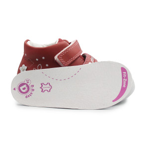 Buty Dziewczęce Na Wiosnę Na Rzep w Kwiatuszki DD STEP S066-52842BT Raspberry