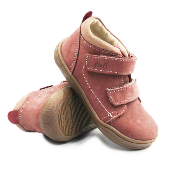 Buty Jesienne Dziewczęce Barefoot Różowe Trampki Emel E 2145C-2