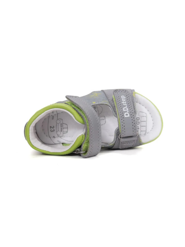 Sandały Dla Chłopca na Lato Szare Zielone DD STEP G075-61722 Dove Grey