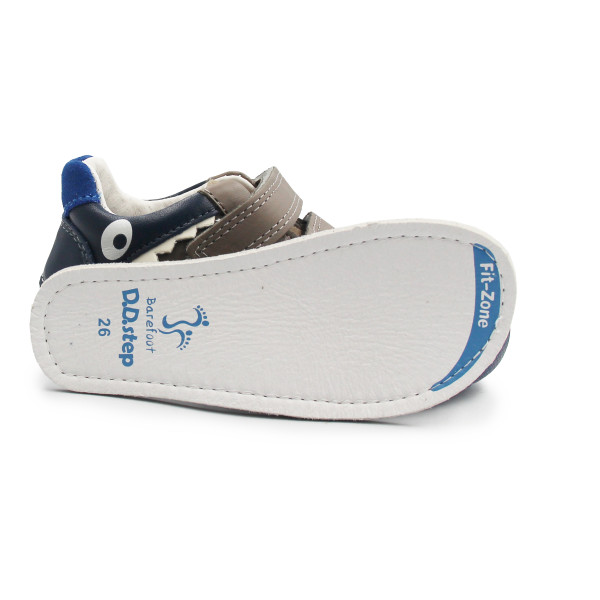 Chłopięce Buty Na Wiosnę Barefoot Brązowe Świecące w Ciemności DD STEP S063-52328AM+ Chocolate