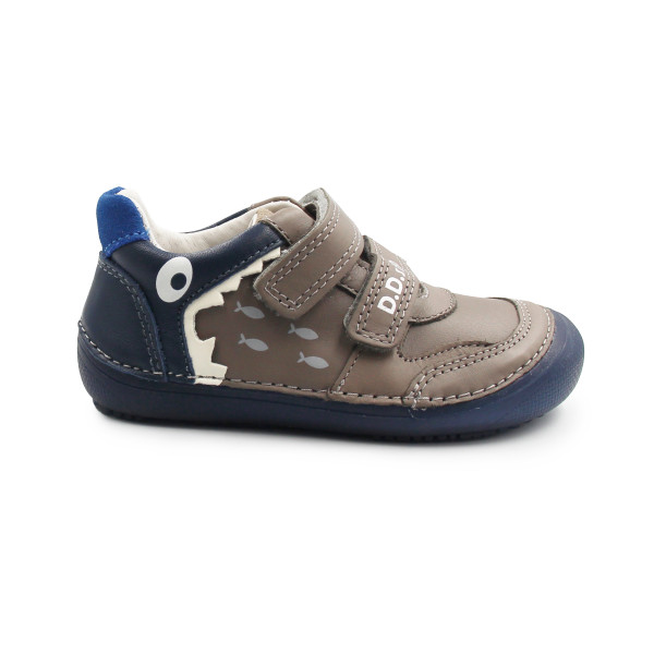 Chłopięce Buty Na Wiosnę Barefoot Brązowe Świecące w Ciemności DD STEP S063-52328AM+ Chocolate