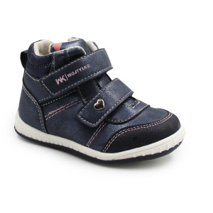 Dziewczęce Buty Na Wiosnę Błyszczące Wojtyłko 1T26082 Granat