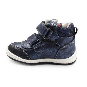 Dziewczęce Buty Na Wiosnę Błyszczące Wojtyłko 1T26082 Granat