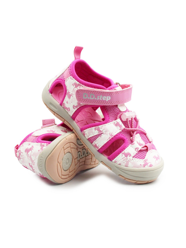 Różowe Sandały Do Wody Dla Dziewczynek w Jednorożce DD STEP G065-61146DM Hot Pink